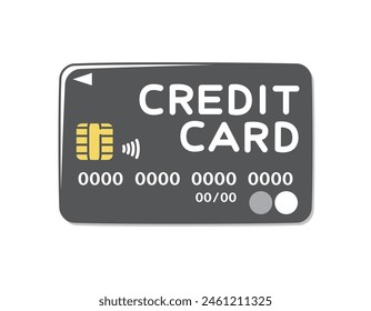 Surface of credit card. Cashless payment. Vector illustration.