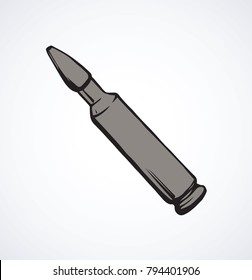 Surface defense antiaircraft launcher long range system device on white background. Black ink hand drawn logo sketch in retro doodle cartoon silhouette graphic style. Closeup view with space for text