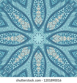 surface design in oriental style. mosaic tiled geometric seamless pattern background