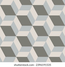 Surface design with slanted blocks. Seamless Vector.