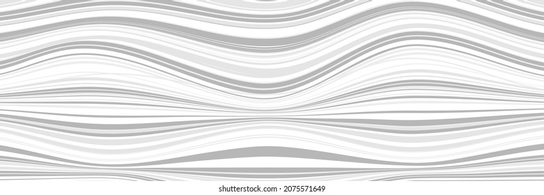 Surface with distorted lines. Wavy pattern. Vector wide banner