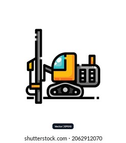 surface drills icon. Construction Related Vector Icons. building, construction, and home repair tools Icon Concept. Vector EPS10