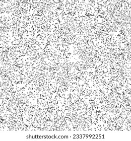 Surface with dust, tiny particles, impurities. Dirty or damaged wall. Grunge background. Vector seamless. Monochrome graphics.