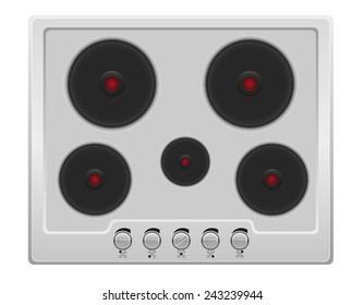 surface for electric stove vector illustration isolated on white background