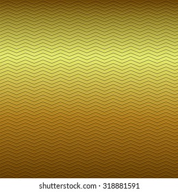 surface of embossing zigzag line pattern on yellow brown gold metallic background