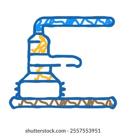 surface finishing manufacturing engineer doodle icon sketch vector. surface finishing manufacturing engineer sign. isolated symbol illustration