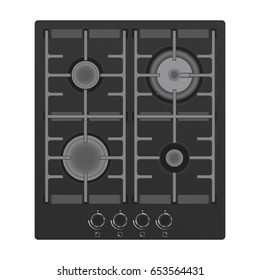 Surface of gas hob stove 