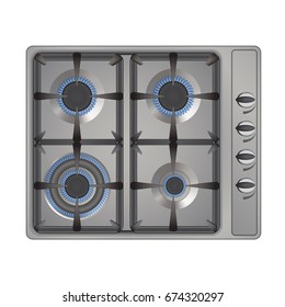 Surface of gas hob stove