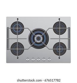 Surface of gas hob stove