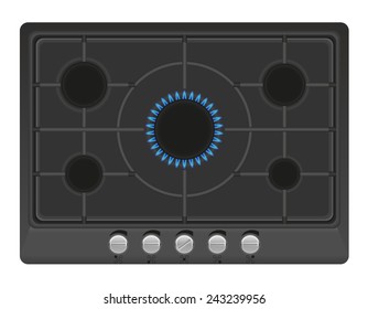 surface for gas stove vector illustration isolated on white background
