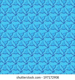 Surface geometric abstract art colorful blue background.