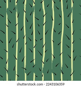 Surface of green cactus with needles pattern