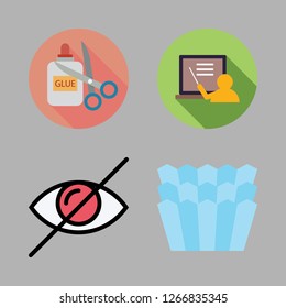 surface icon set. vector set about blackboard, handcraft, blind and molded icons set.