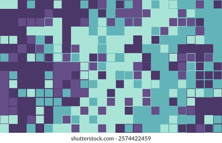 Surface illusion pixelated classic. Edge variation block trendy. Wrapping paper geometrical craft card. Art material continuity artwork.