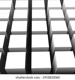 Surface Made of Cubes in Perspective. Abstract Background.
