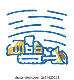 surface mining doodle icon sketch vector. surface mining sign. isolated symbol illustration