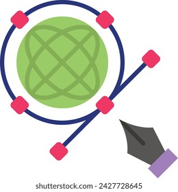 Surface Modelling Program vector icon design, Webdesign and Development symbol, user interface or graphic sign, website engineering illustration, 3d Cad Object Designing toolbox Kit concept