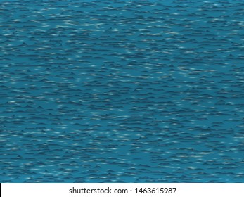 The surface of the ocean with a bird's-eye view. Sea waves at dawn. Seamless pattern.