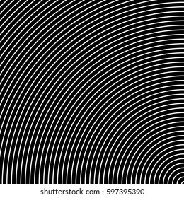 Surface pattern design with symmetrical curves ornament. Rounded color lines. Striped motif. Vinyl wallpaper. Digital paper for page fills, web designing, textile print. Vector art illustration.
