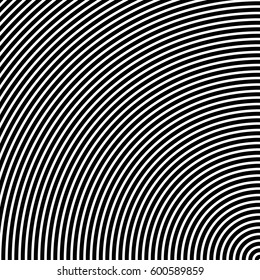 Surface pattern design with symmetrical curves ornament. Rounded color lines. Striped motif. Vinyl wallpaper. Digital paper for page fills, web designing, textile print. Vector art illustration.