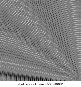 Surface pattern design with symmetrical curves ornament. Rounded color lines. Striped motif. Vinyl wallpaper. Digital paper for page fills, web designing, textile print. Vector art illustration.