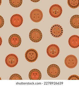 Surface pattern, imaginary abstract faces. Art background, male bizzare visage. Simple print for fabric, packaging
