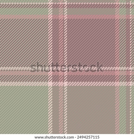 Surface pattern plaid fabric, fluffy textile seamless check. Close-up background tartan texture vector in pastel and light color.