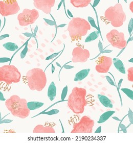 Patrón de superficie, patrón floral. El fondo incomparable de las hermosas acuarelas de las flores silvestres botánicas. Diseño para fondo, papel pintado, ropa, envoltura, tela, ilustración vectorial.