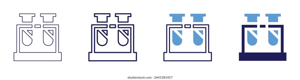Surface reaction icon in 4 different styles. Thin Line, Line, Bold Line, Duotone. Duotone style. Editable stroke.