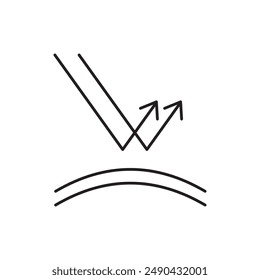 Surface Reflection icon design, UV Resistance isolated on white background, vector illustration