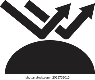 surface reflection icon on white background. contact lens UV Resistance sign. flat style. 