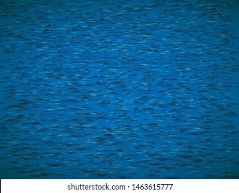 The surface of the sea covered with small waves. Vector illustration of the sea space.