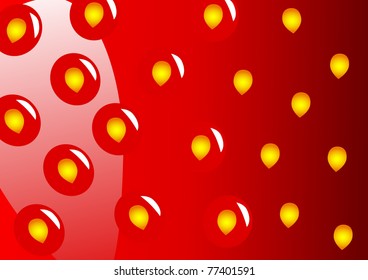 Surface of strawberry