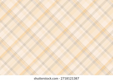Vector de tartán de superficie sin fisuras, patrón de tela de fondo de fábrica. Textura desgastada textil a cuadros en paleta de colores blancos claros y antiguos.