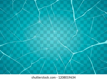 The surface texture is cracked on ice, isolated on a transparent background. Snow backdrop. Design for banner, flyer, cards, print.