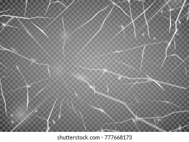 The surface texture is cracked on ice, isolated on a transparent background. Vector illustration, EPS 10.