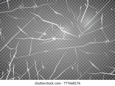 The surface texture is cracked on ice, isolated on a transparent background. Vector illustration, EPS 10.