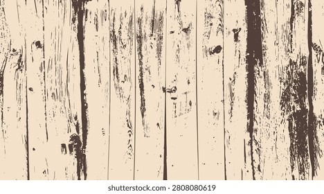 Surface Texture Vector Image of Wooden Gate - Illustration.