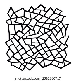 Surface that has the texture of broken glass. Give the appearance of broken or cracked glass. Isolated vector image against a white backdrop 
