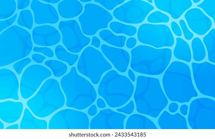 The surface of the water shaking. Vector illustration of the sea from a bird's eye view.