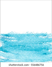 surface of the water, watercolor