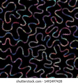 Surface with a wavy elements. Imitation os ethnic embroidery. Seamless vector image.