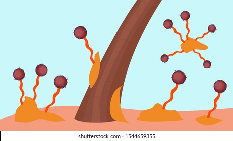 A surfactant molecule cleanses scalp and hair from sebum. So we work shampoo. Vector image. The structure of the surfactant molecule