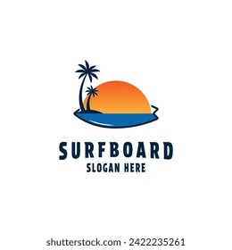 surfboad logo design concept idea