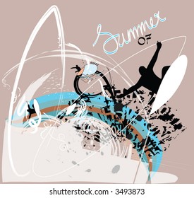 surfboard  abstract background summer 07