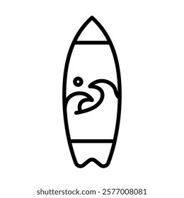 Surfboard Art icon line vector illustration