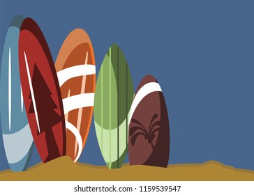 surfboard backgrounds vector illustration 