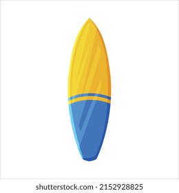 Surfboard as Bali Traditional Cultural Attribute Vector Illustration