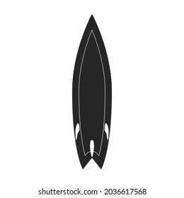 Surfboard black vector icon.Black vector illustration surf Isolated illustration of surfboard icon on white background.