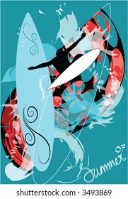 surfboard design abstract background summer 07